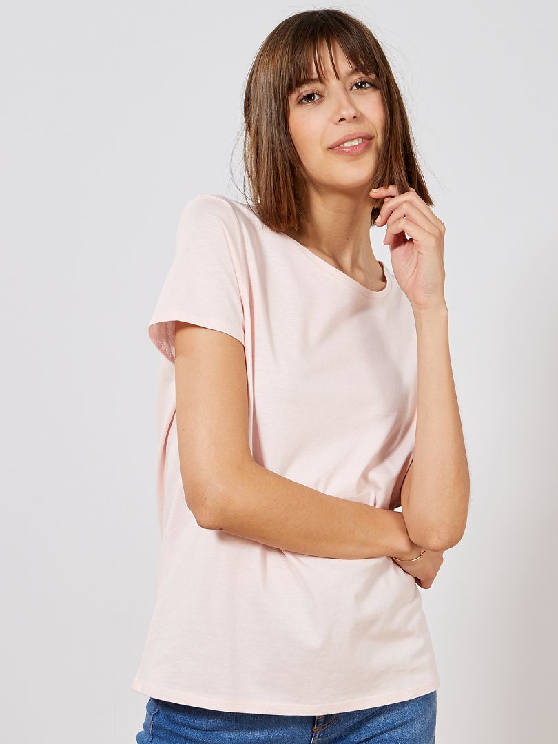 T-shirt imprimé rose pastel - Kiabi
