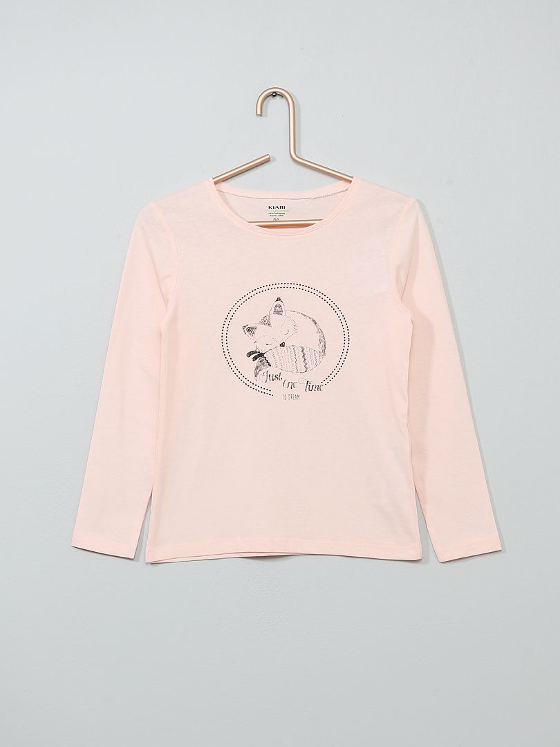T-shirt imprimé rose renard - Kiabi