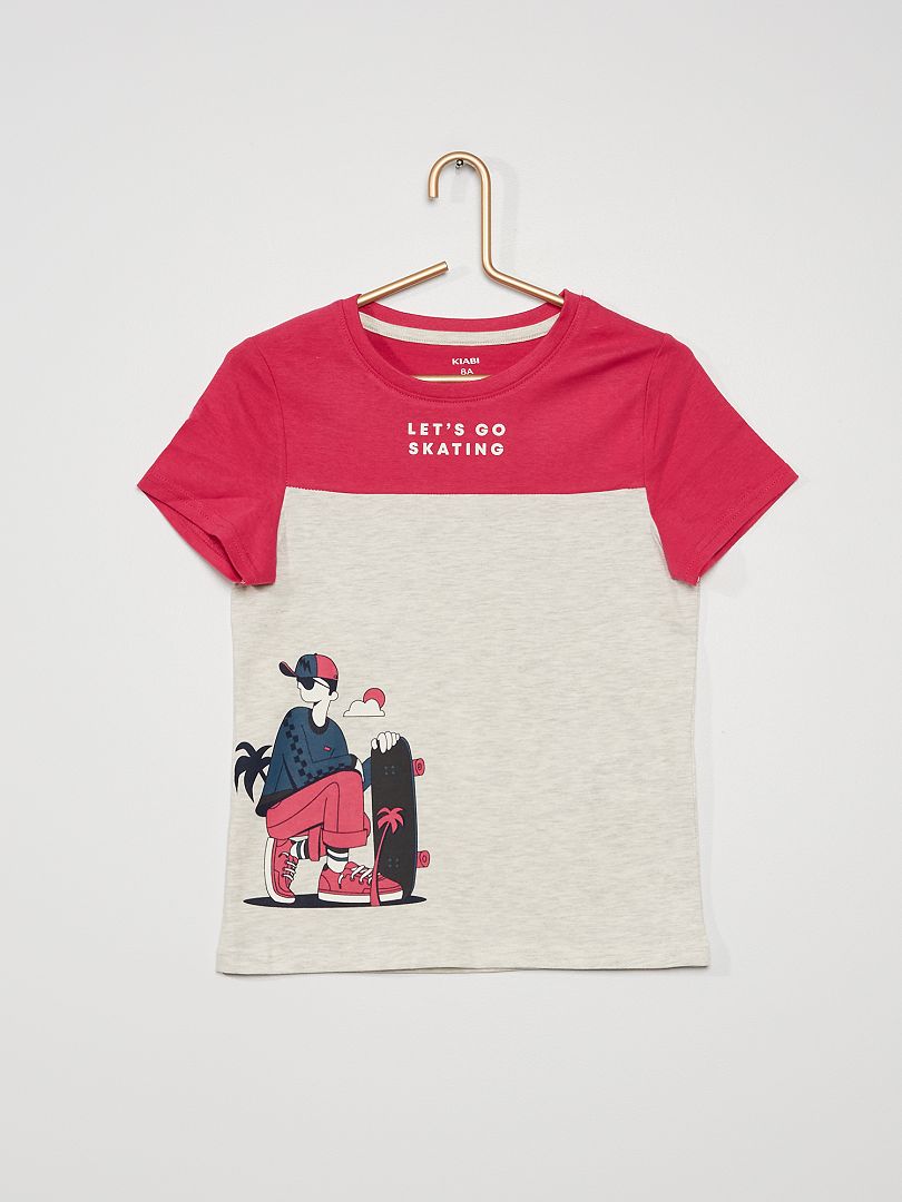La Redoute Fille Vêtements Tops & T-shirts T-shirts Manches longues T-shirt avec imprimé placé 