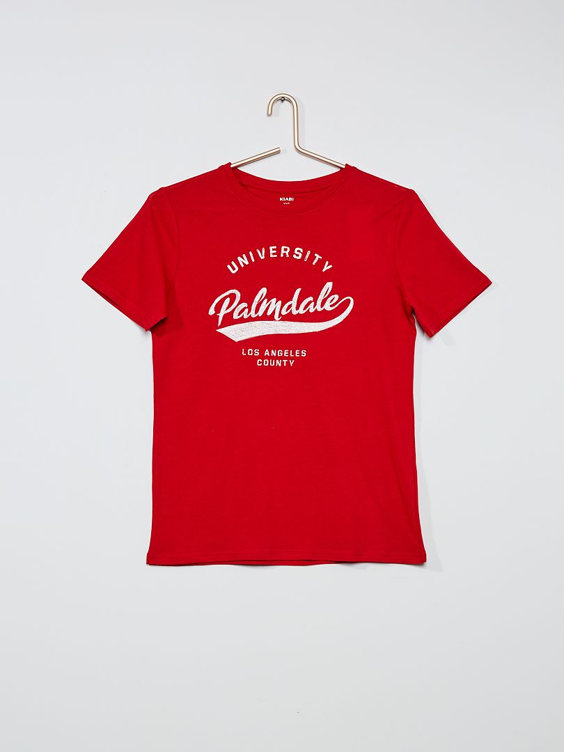 T-shirt imprimé 'skate' rouge - Kiabi