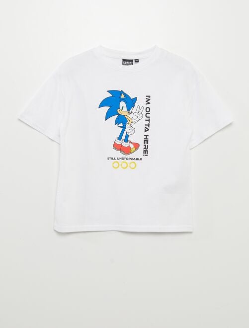 T-shirt imprimé 'Sonic' manches courtes - Kiabi