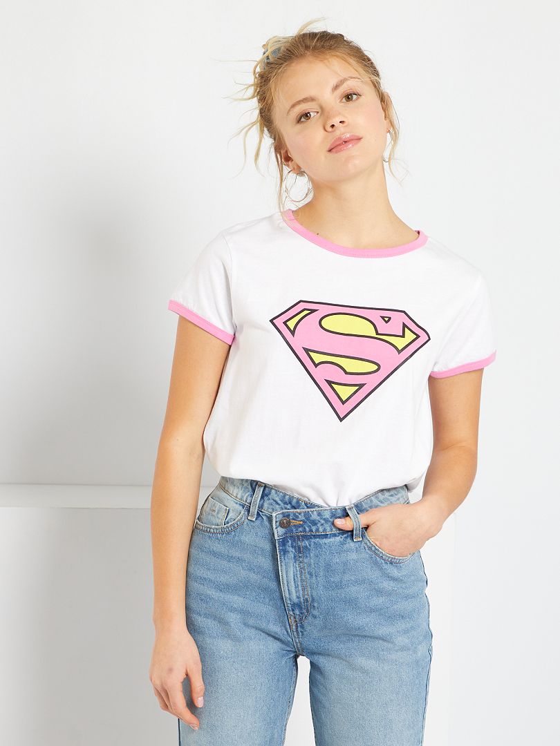 T-shirt imprimé 'Superman' blanc - Kiabi