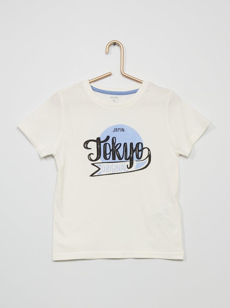 T-shirt imprimé 'Tokyo' blanc - Kiabi