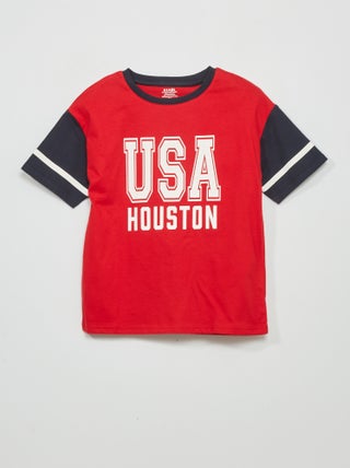 T-shirt imprimé 'USA' 'Houston'