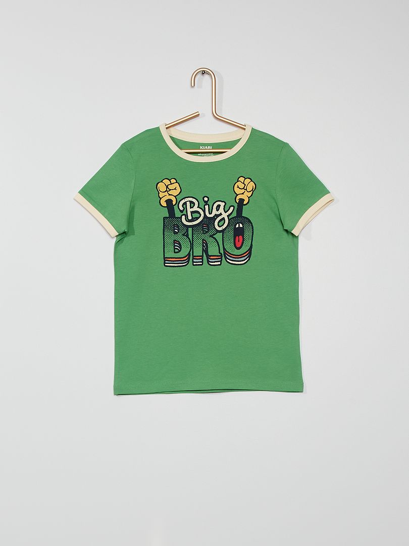 T-shirt imprimé vert - Kiabi