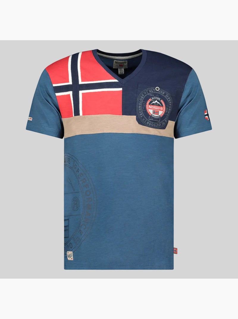 T-shirt j-flag – geographical norway Blauw - Kiabi