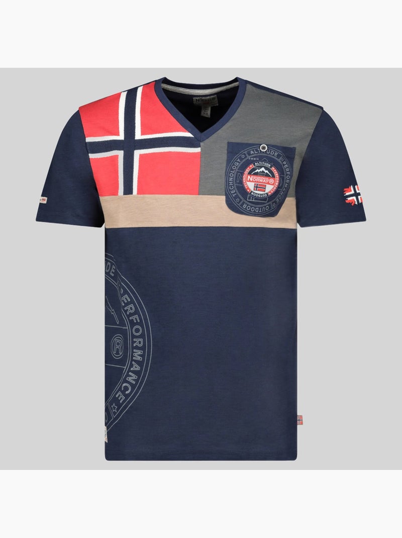 T-shirt j-flag – geographical norway Bleu marine - Kiabi