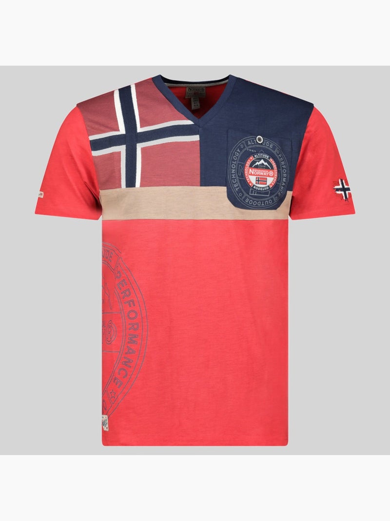 T-shirt j-flag – geographical norway Rood - Kiabi