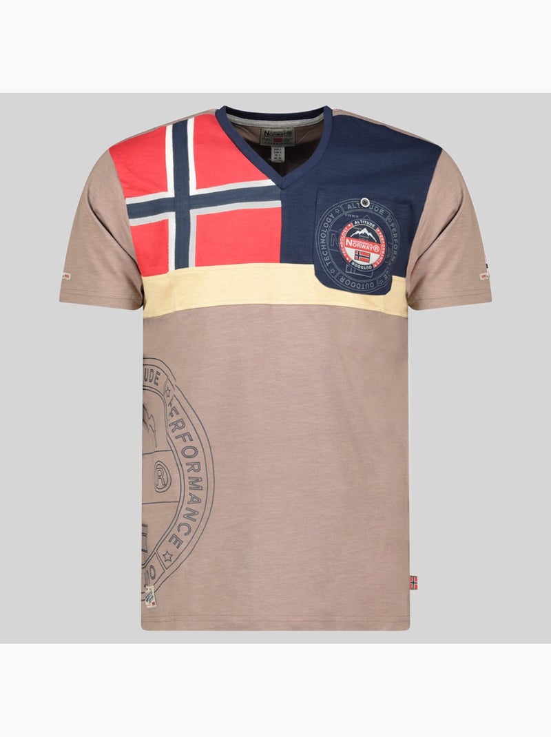 T-shirt j-flag – geographical norway Taupe - Kiabi