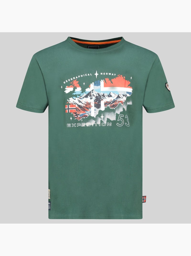 T-shirt j-stone – geographical norway Vert foncé - Kiabi