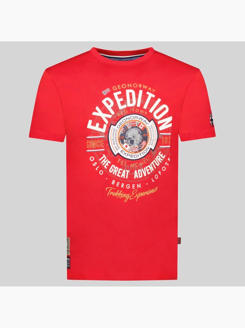 T-shirt jaldemar – geographical norway Rood - Kiabi