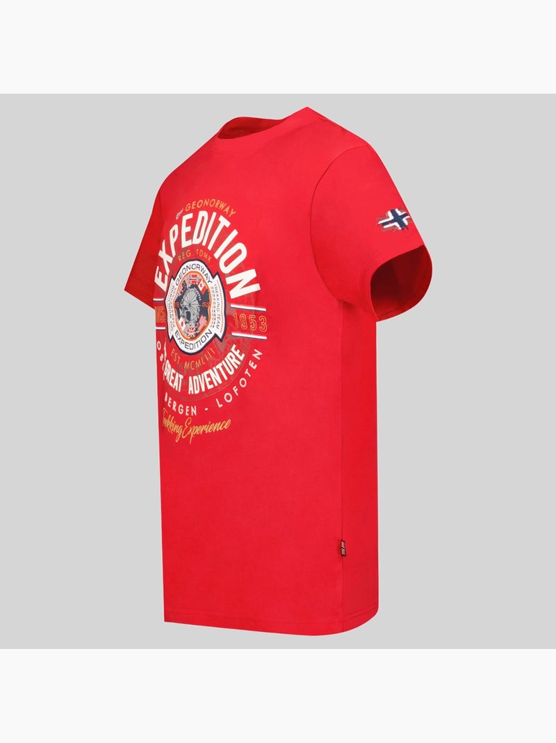 T-shirt jaldemar – geographical norway Rood - Kiabi