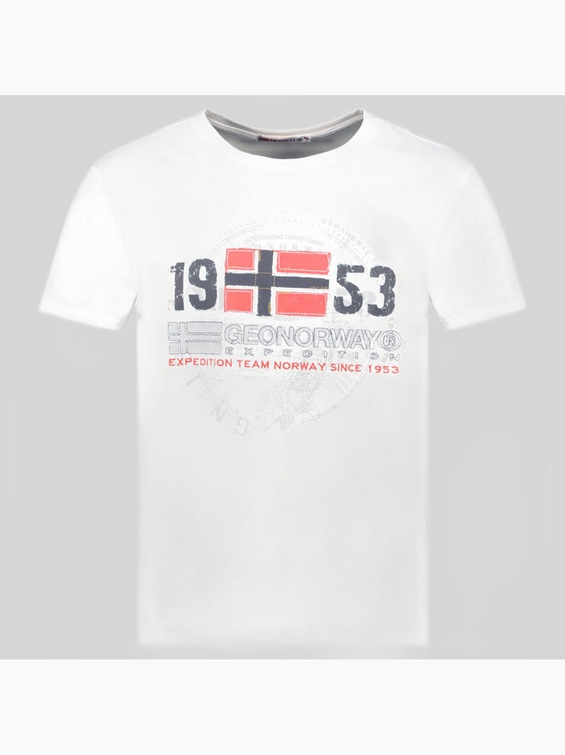 T-shirt japigal – geographical norway Blanc - Kiabi