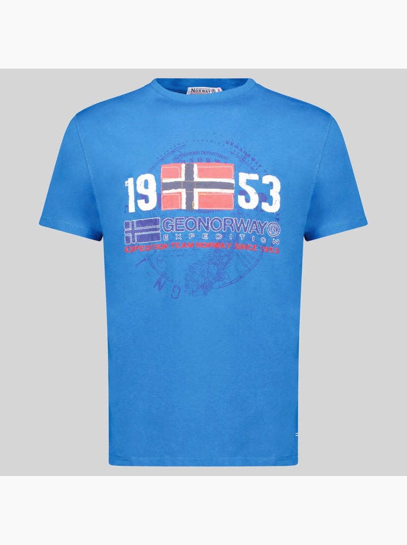 T-shirt japigal – geographical norway Koningsblauw - Kiabi