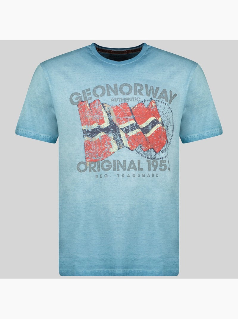 T-shirt japoral – geographical norway Blauw - Kiabi