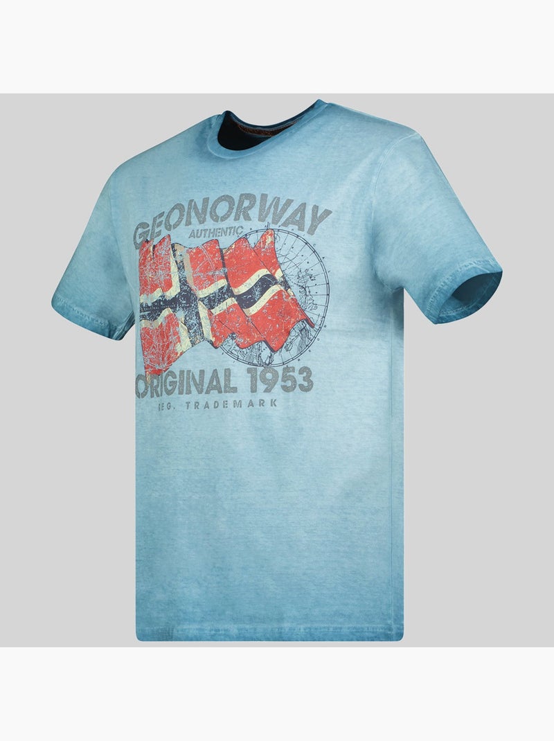 T-shirt japoral – geographical norway Blauw - Kiabi