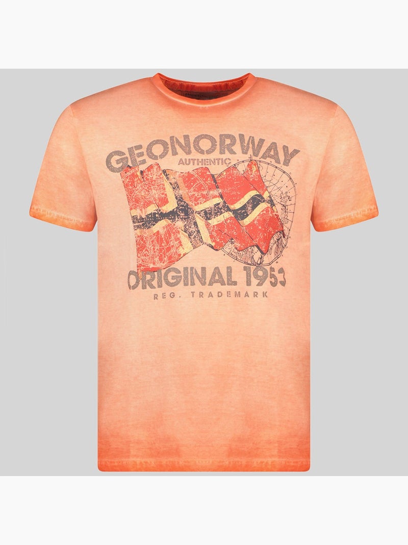 T-shirt japoral – geographical norway Corail - Kiabi