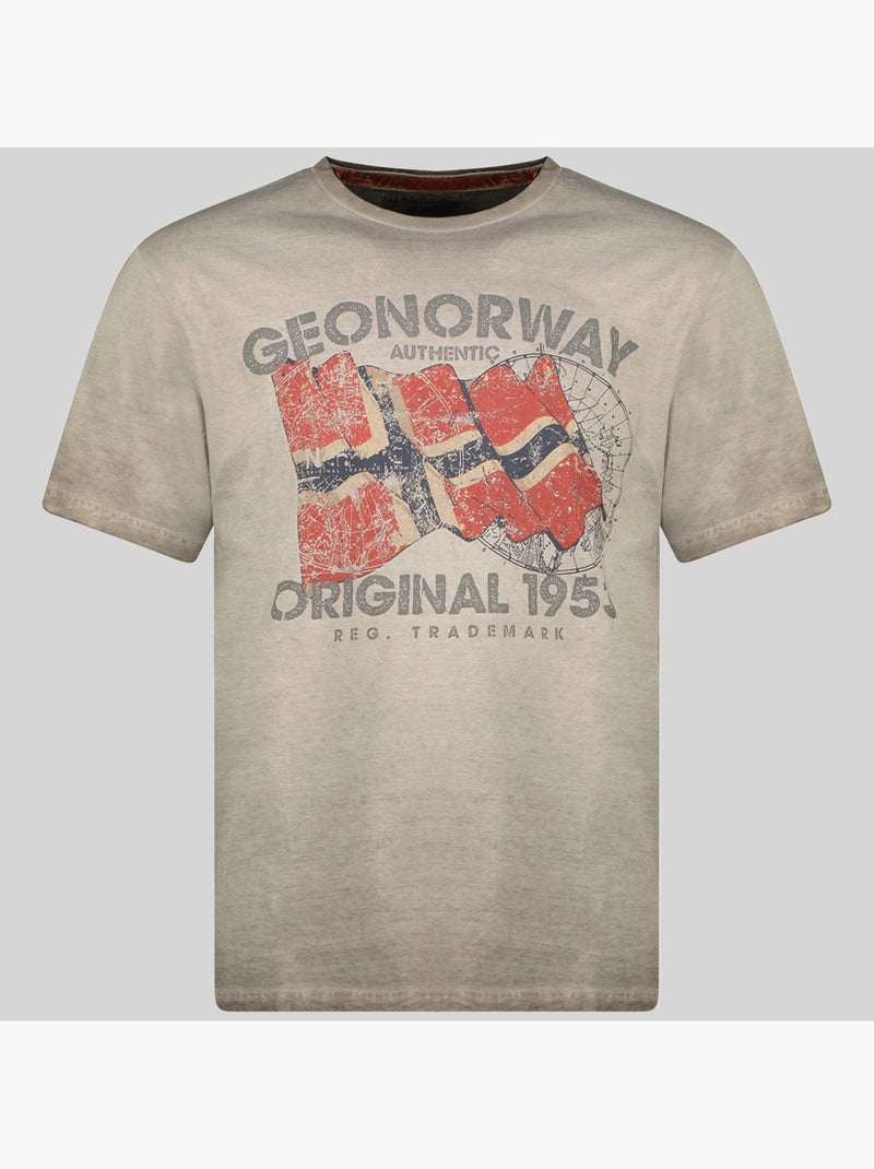 T-shirt japoral – geographical norway Gris clair - Kiabi