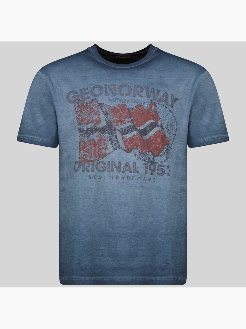 T-shirt japoral – geographical norway Marineblauw - Kiabi