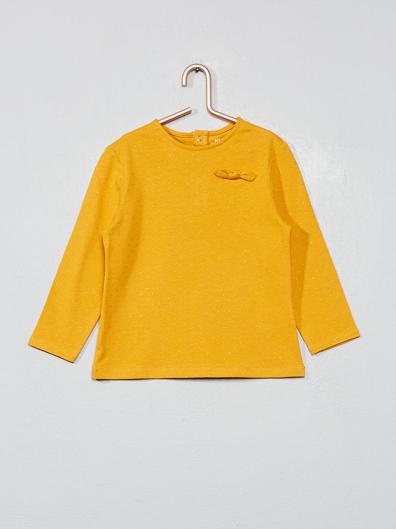 T-shirt jaune pois - Kiabi