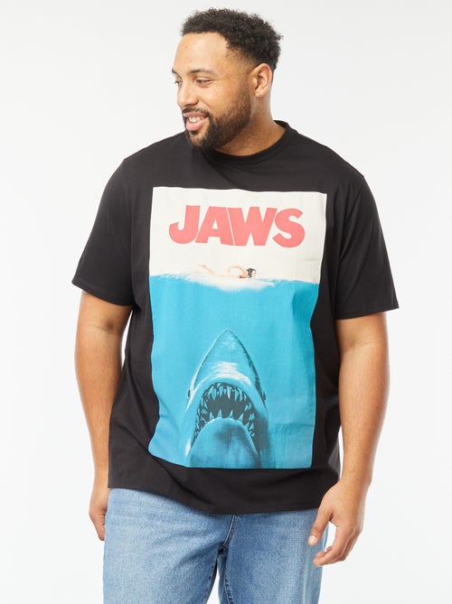 T-shirt 'Jaws' manches courtes imprimé - Kiabi