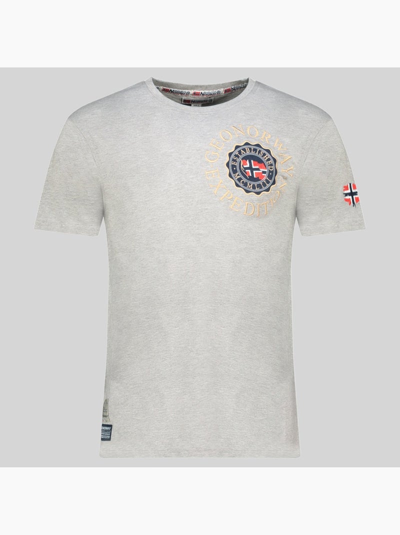 T-shirt jeganto – geographical norway Lichtgrijs - Kiabi