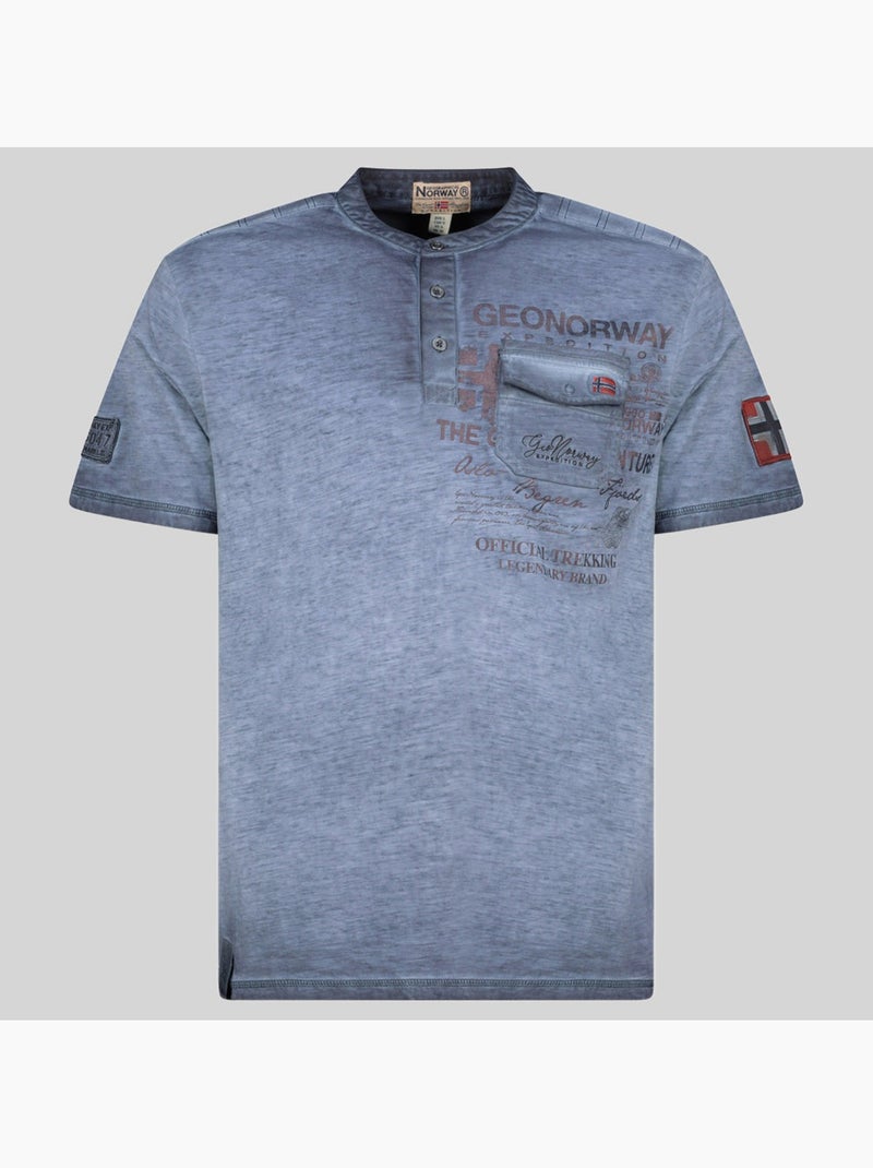 T-shirt jeony – geographical norway Marineblauw - Kiabi