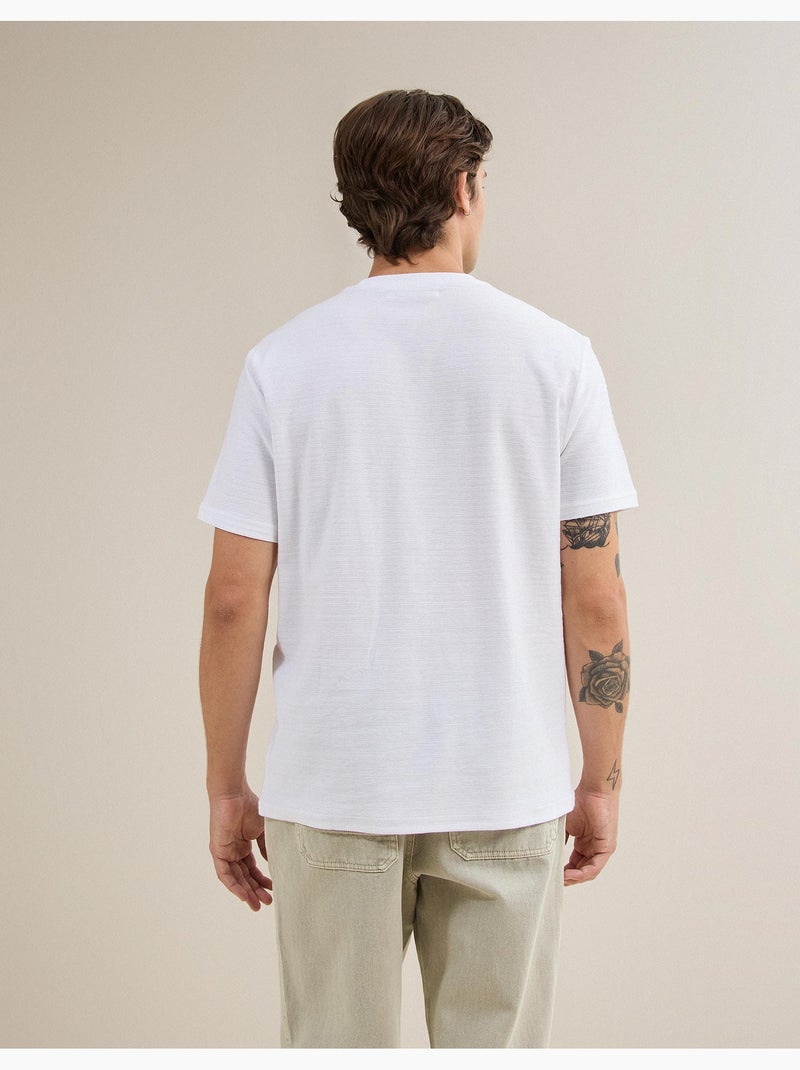 T-shirt jersey rayé, MO Fashion Blanc - Kiabi