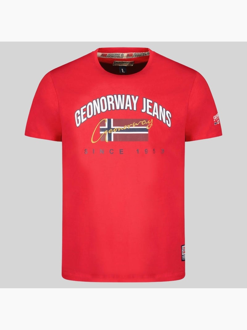T-shirt jhagen – geographical norway Rood - Kiabi
