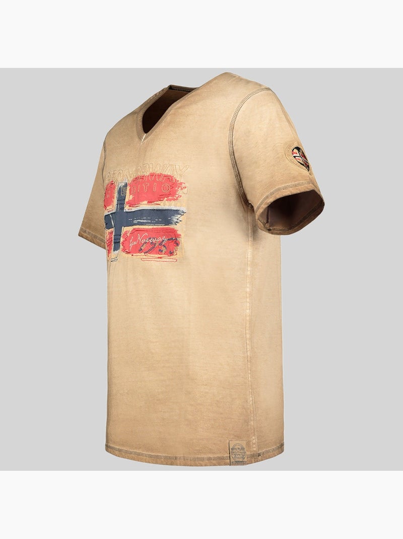 T-shirt joasis – geographical norway Beige - Kiabi