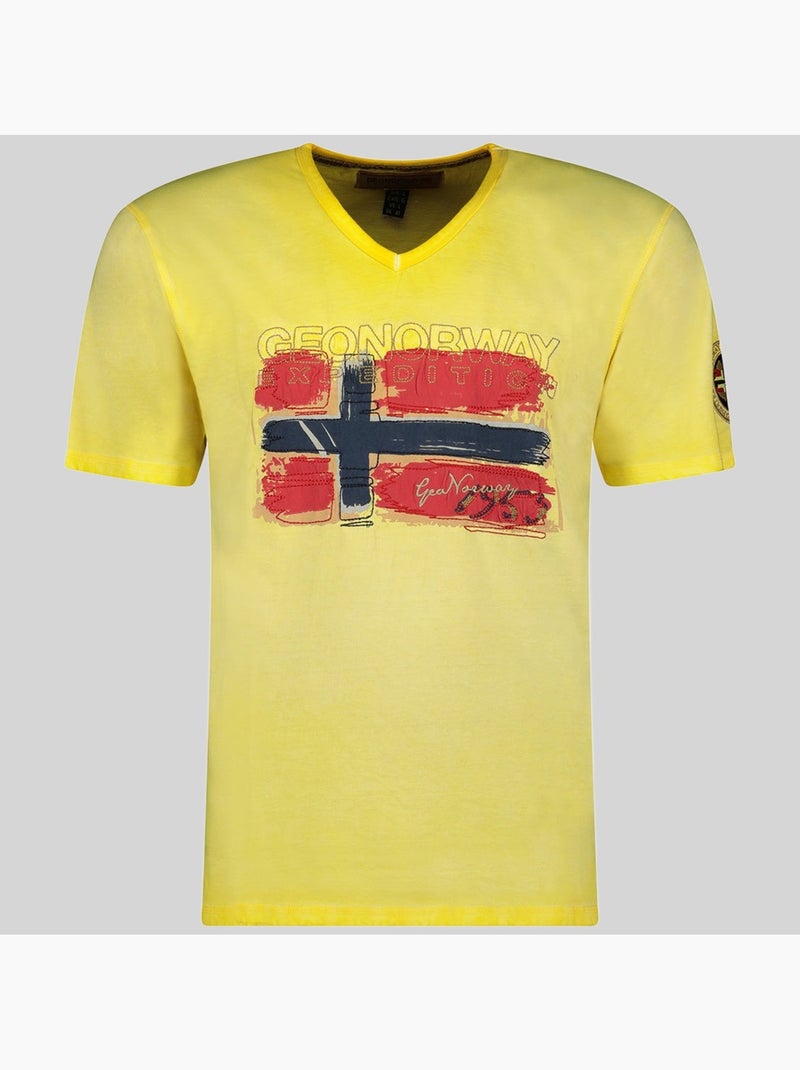 T-shirt joasis – geographical norway Geel - Kiabi