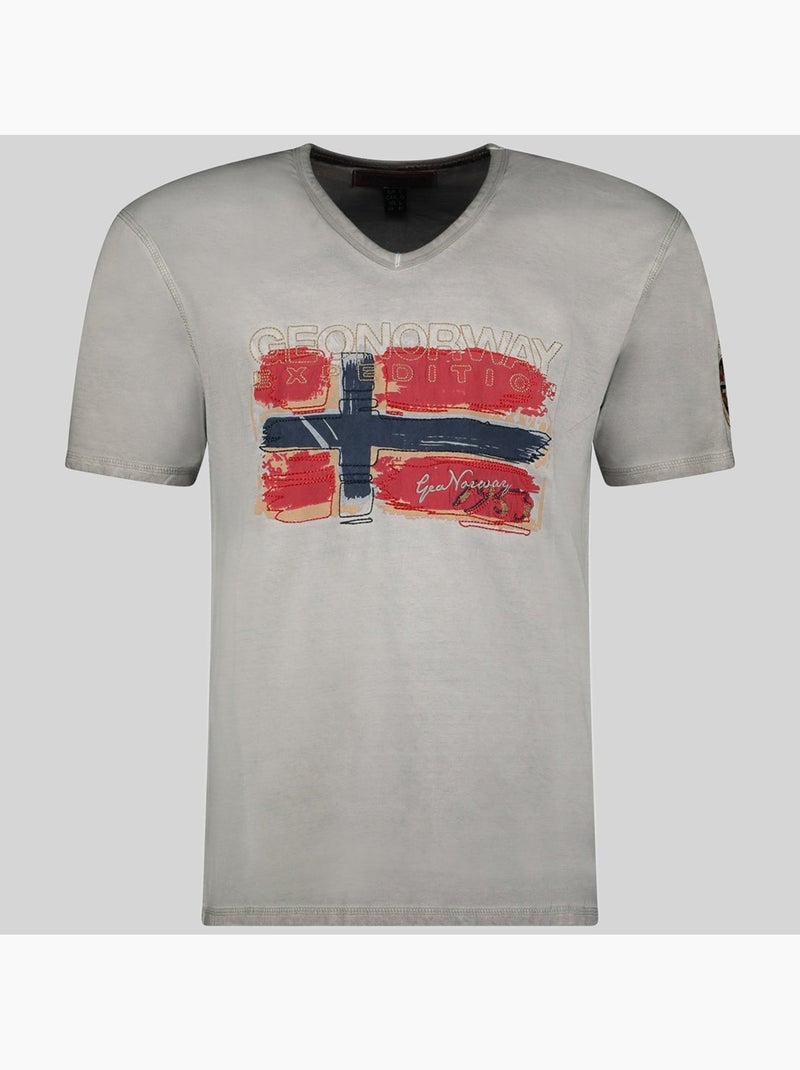 T-shirt joasis – geographical norway Gris clair - Kiabi