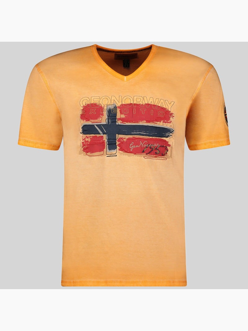 T-shirt joasis – geographical norway Oranje - Kiabi