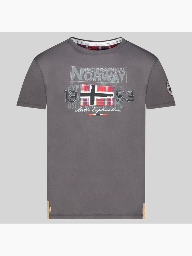 T-shirt jolympia – geographical norway Donkergrijs - Kiabi