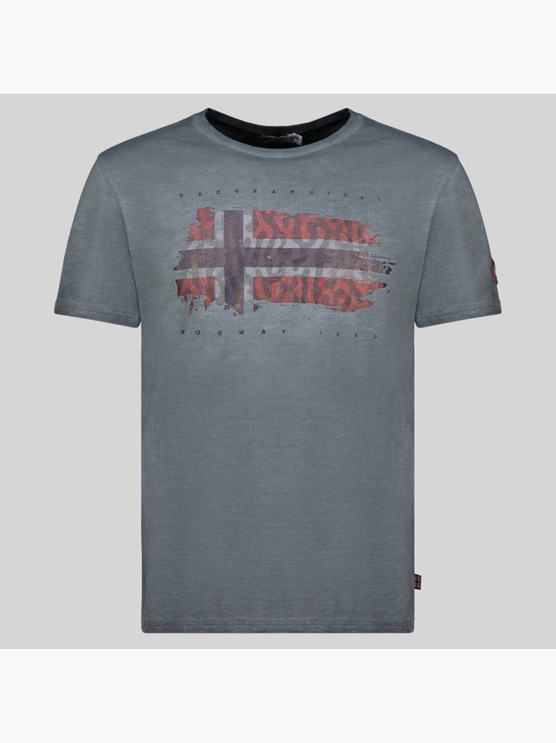 T-shirt jopograph – geographical norway Donkergrijs - Kiabi