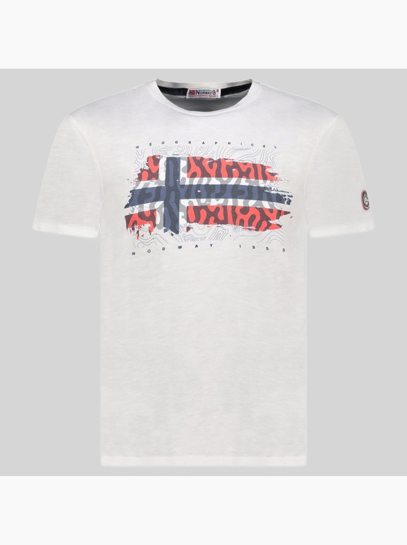 T-shirt jopograph – geographical norway Wit - Kiabi