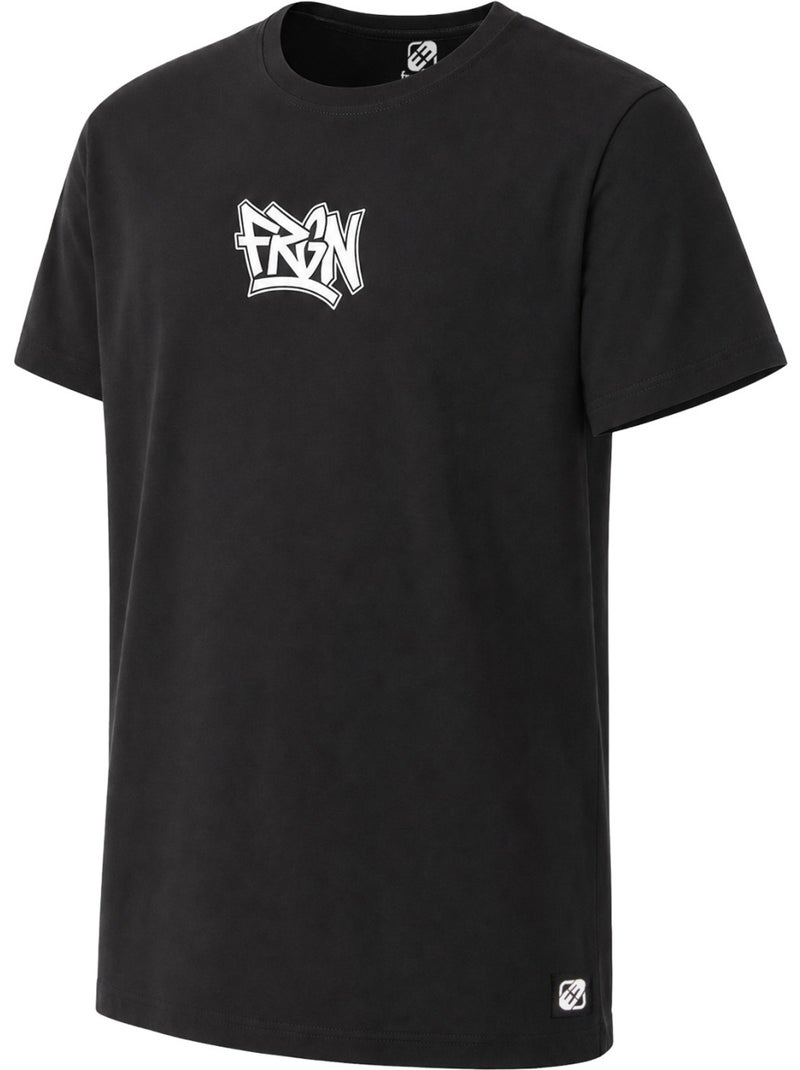 T-shirt junior en coton 140gsm imprimé devant et dos boris freegun Noir - Kiabi