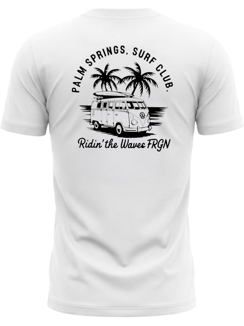 T-shirt junior en jersey 140gsm imprimé devant et dos club freegun Blanc - Kiabi