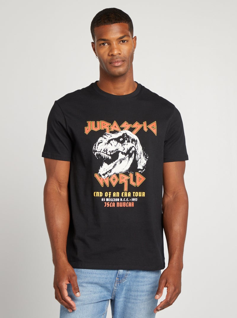 T-shirt 'Jurassic Park' Noir - Kiabi