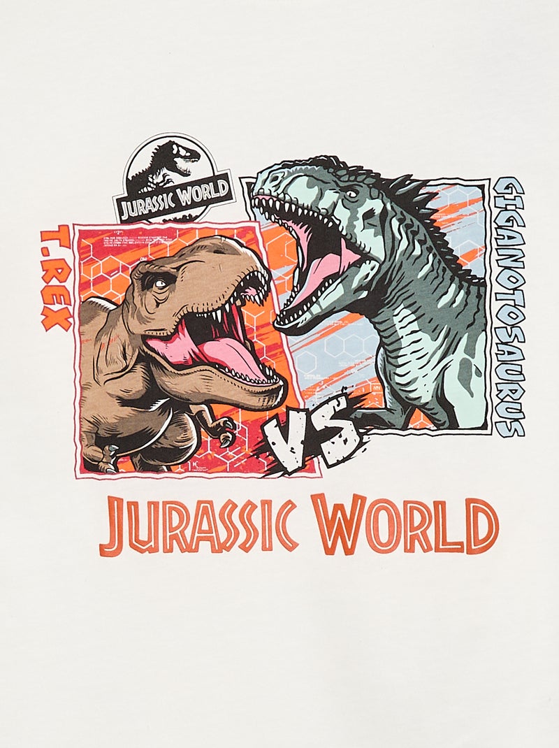 T-shirt 'Jurassic World' à manches courtes Blanc - Kiabi