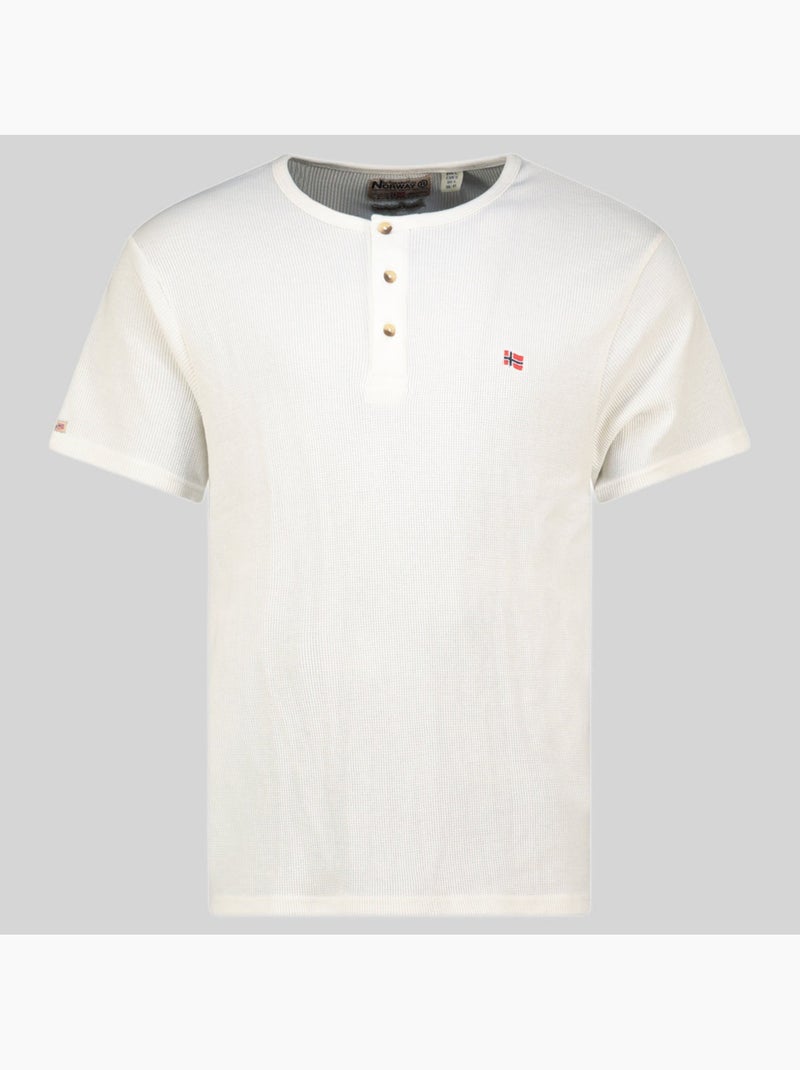 T-shirt jwaffle – geographical norway Blanc cassé - Kiabi