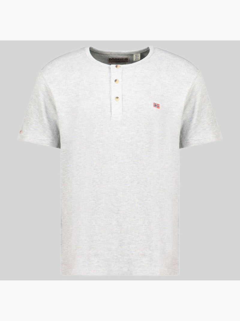 T-shirt jwaffle – geographical norway Lichtgrijs - Kiabi