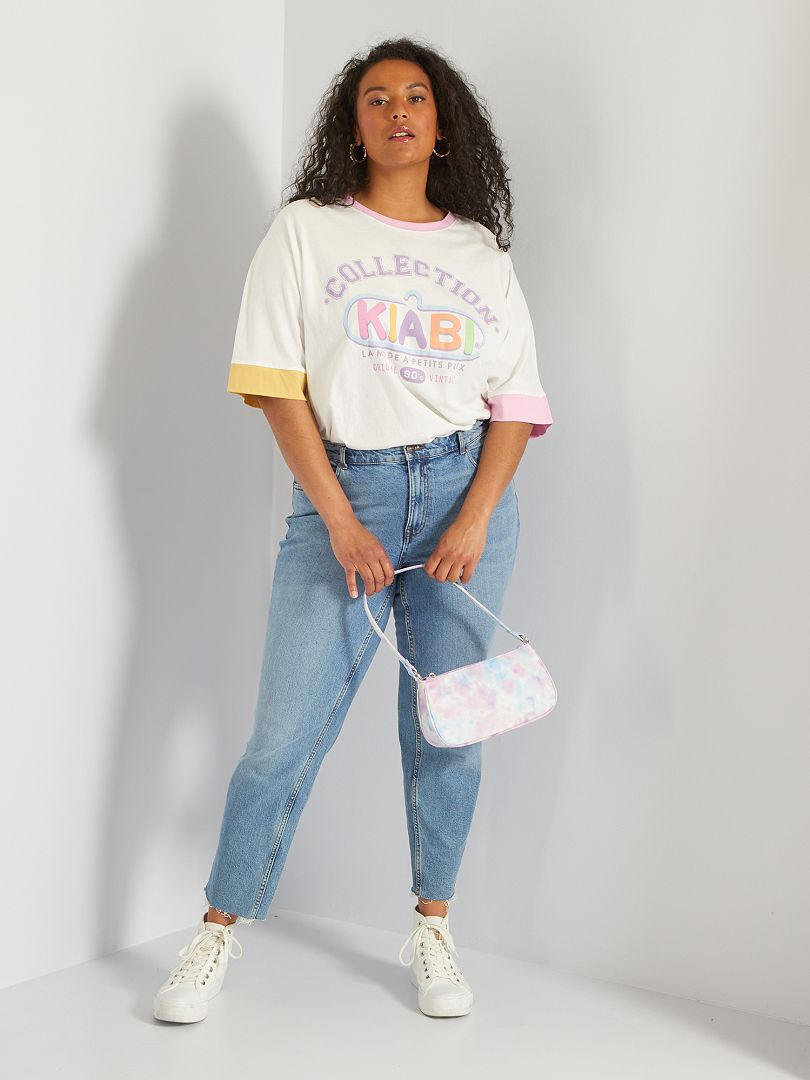 T-shirt 'Kiabi' 'vintagecollectie' PAARS - Kiabi