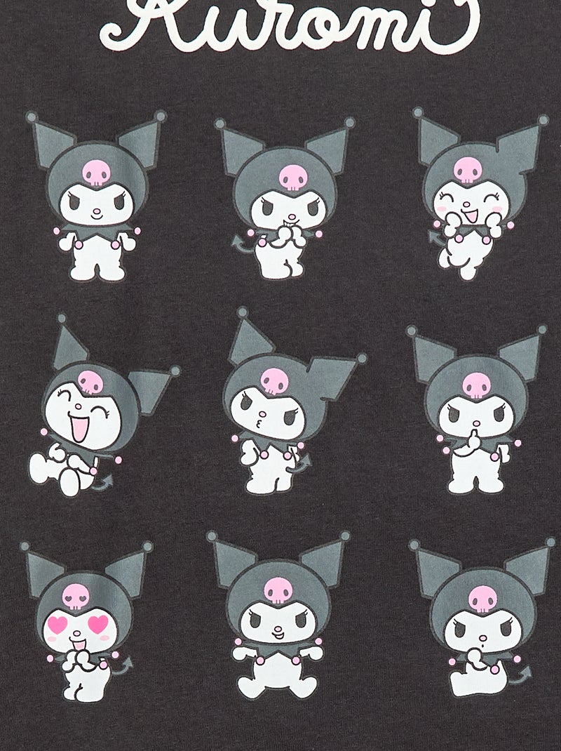 T-shirt 'Kuromi' à manches longues Noir - Kiabi