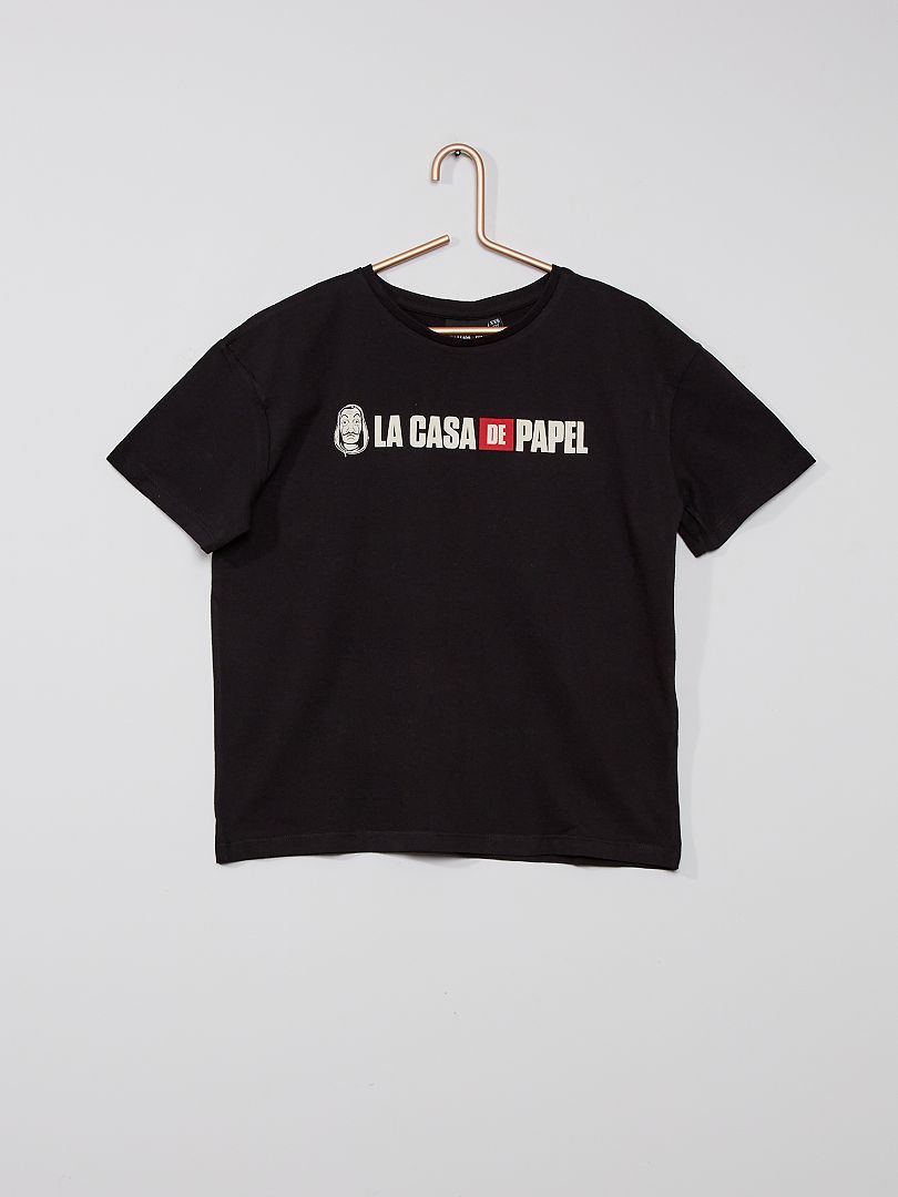 T-shirt 'La Casa De Papel' noir - Kiabi