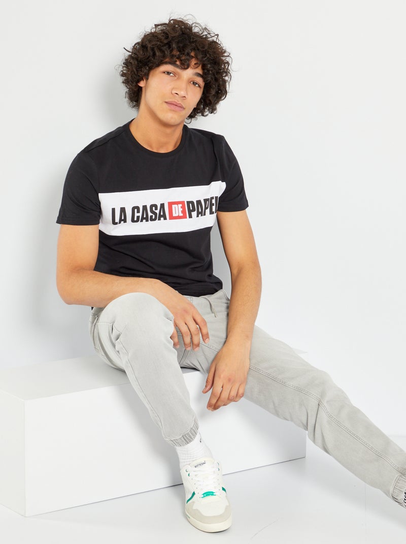 T-shirt 'La Casa de Papel' noir - Kiabi