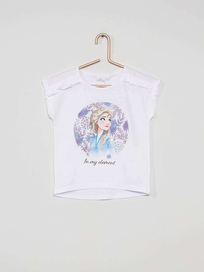 T-shirt 'La Reine des neiges' de 'Disney' blanc - Kiabi