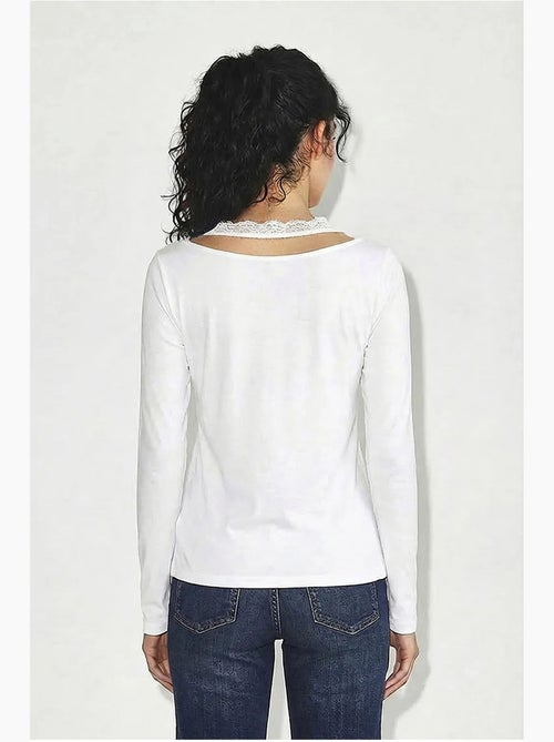 T-shirt lange mouwen aansluitend vierkante hals lucci - Kiabi T-shirt lange mouwen aansluitend vierkante hals lucci - Kiabi
