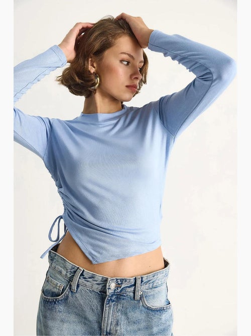 T-shirt lange mouwen basic asymmetrische zoom lucci - Kiabi T-shirt lange mouwen basic asymmetrische zoom lucci - Kiabi