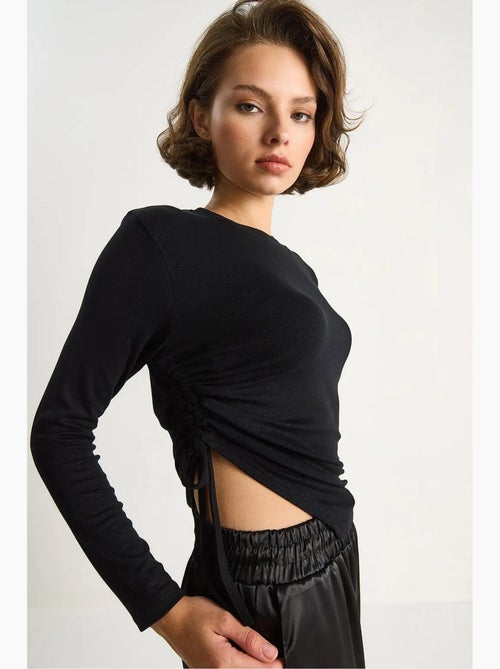 T-shirt lange mouwen basic asymmetrische zoom lucci - Kiabi T-shirt lange mouwen basic asymmetrische zoom lucci - Kiabi